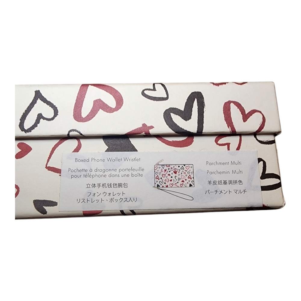 kate spade NWT Scribble Hearts Phone Wallet Wristlet Purse Holiday - Picture 10 of 16